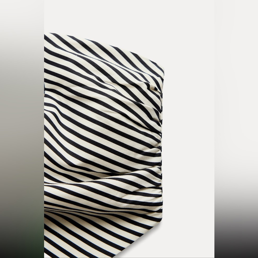 STRIPED BELT POPLIN TOP - Picture 10 of 12